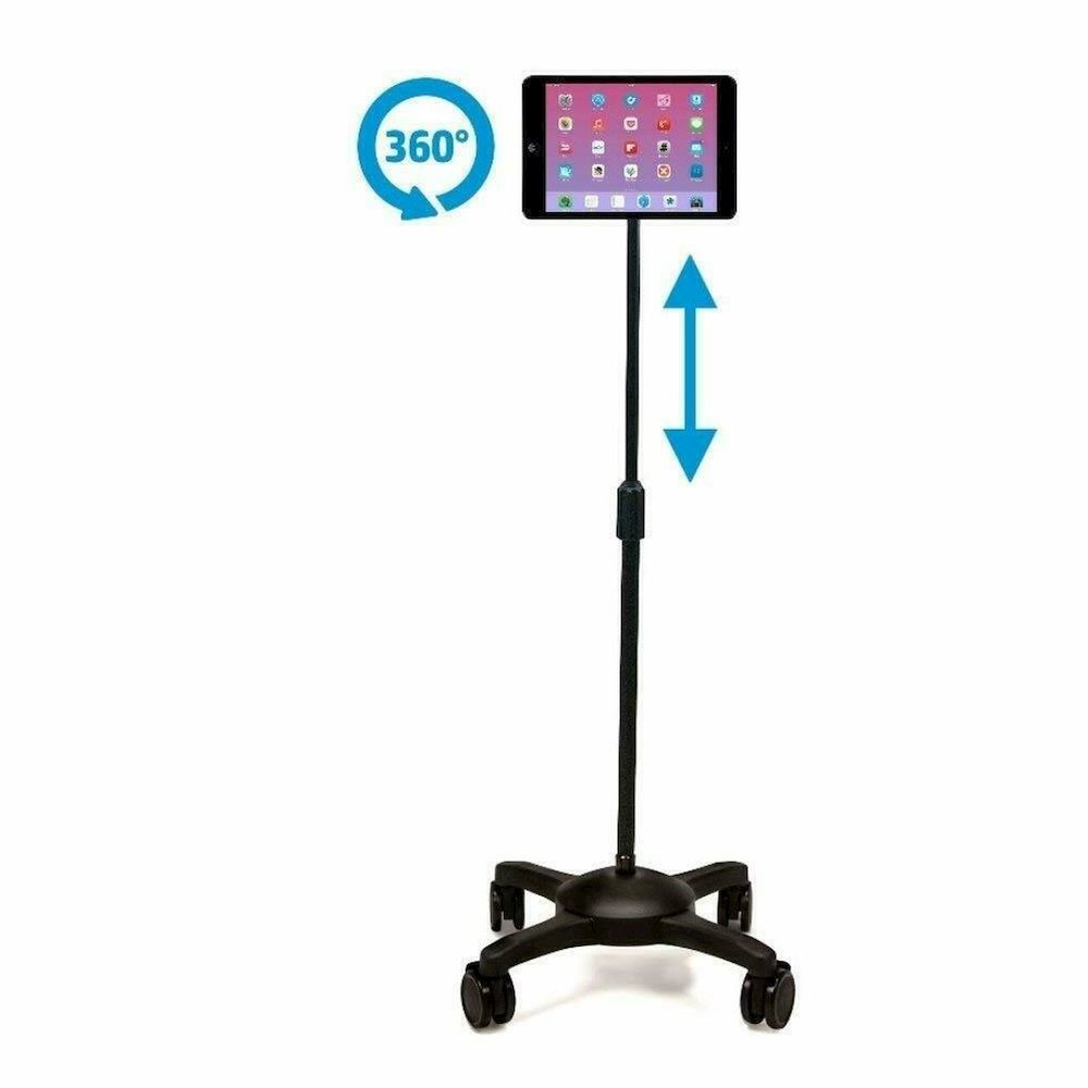 Universal Tablet Mobile ViewStand w/Locking Casters (Gray) (XL)