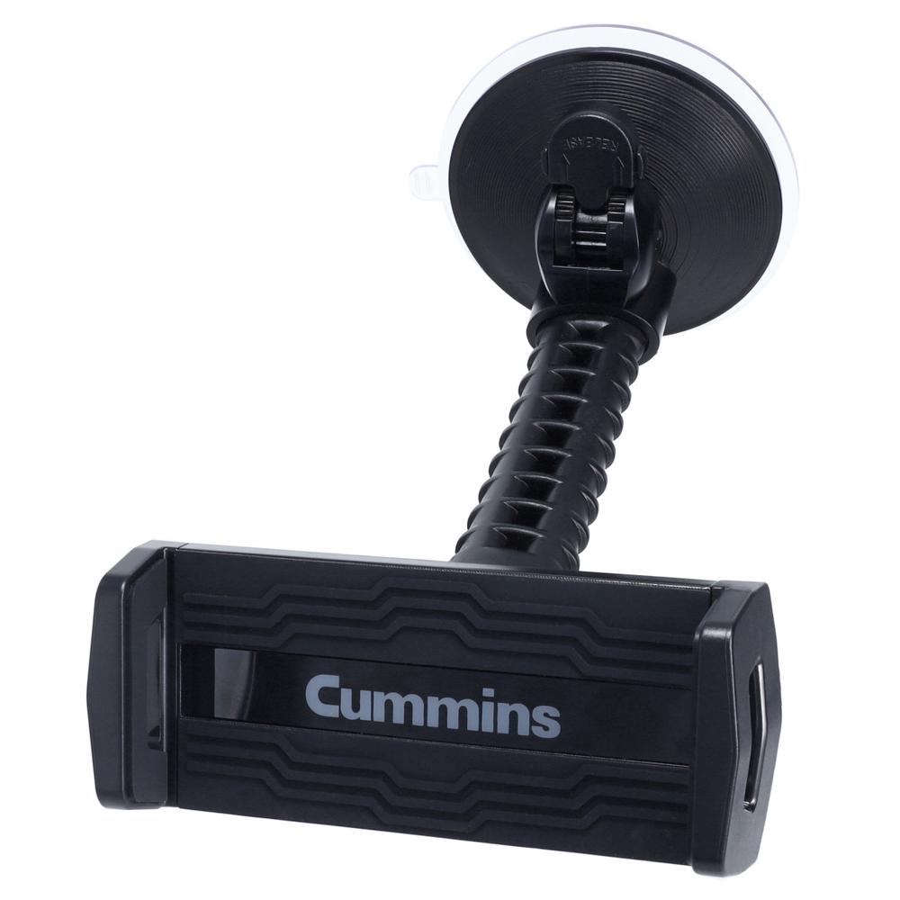 Cummins Windshield Tablet Mount CMNWSTBLT  - Suction Cup Holder for Car Window Universal Compatibility Tablet Dock - Black