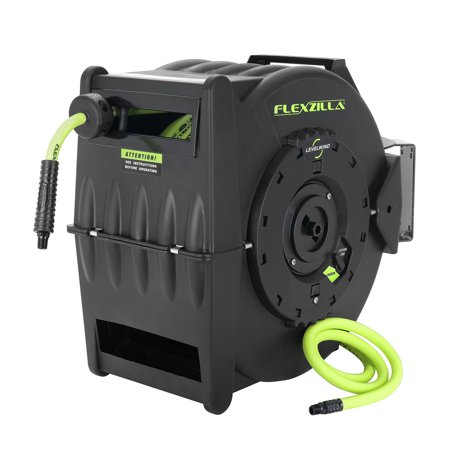 Flexzilla Retractable Air Hose Reel with Levelwind Technology 1/2" x 50'