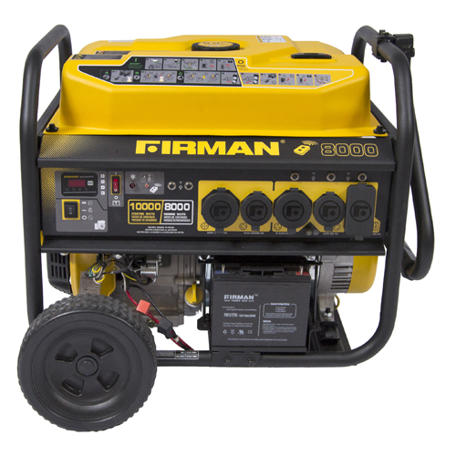 GAS POWERED 10000/8000 WATT REMOTE, ELECTRIC, OR RECOIL START PORTABLE GENERATOR
