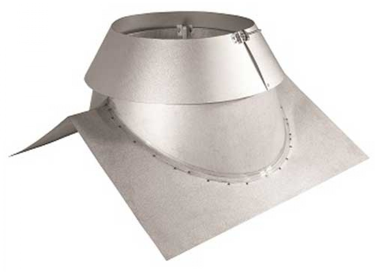 6" Secure Temp 1/12 - 7/12 Pitch Roof Flashing Peak With Storm Collar - 6FPR