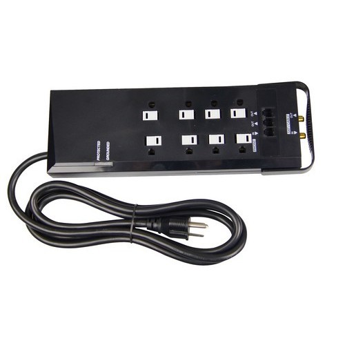 8 Outlet Surge Strip with Phone Line and CATV Protection
